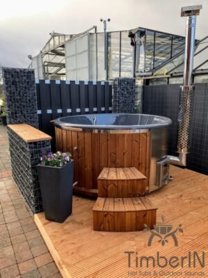 Wood fired hot tub with jets – timberin rojal (1)