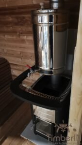 Outdoor hobbit style wooden sauna 1 2