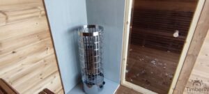 Outdoor hobbit style wooden sauna 11 1