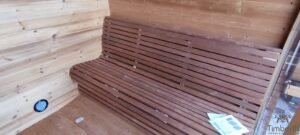 Outdoor hobbit style wooden sauna 5 2