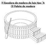 1 Escaleras de madera de lujo tipo A 2 paleta de madera