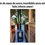Deposito de agua de acero inoxidable para estufas de lena