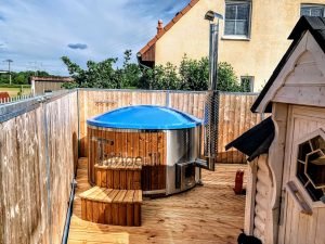 Fiberglass Lined Hot Tub With Integrated Burner Thermo Wood [Wellness Royal] (2)