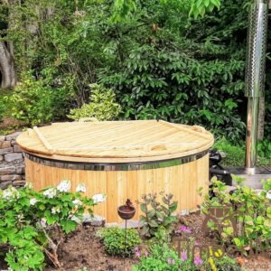 Wood heated hot tub (1)