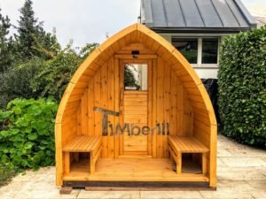 Außensauna gartensauna iglu pod mit holzofen elektrisch 1 2