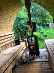 Außensauna gartensauna iglu pod mit holzofen elektrisch 2 3