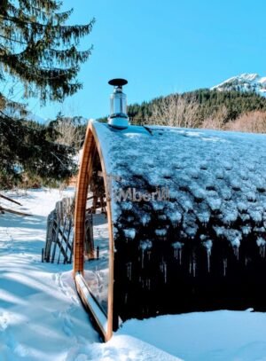 Außensauna gartensauna iglu pod mit holzofen elektrisch 2