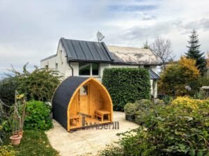 Außensauna gartensauna iglu pod mit holzofen elektrisch 3 2