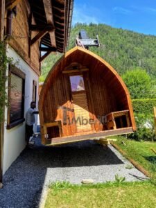 Außensauna gartensauna iglu pod mit holzofen elektrisch 6