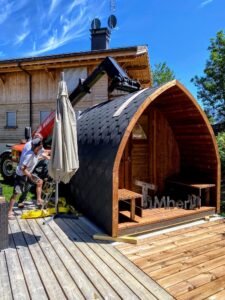 Außensauna gartensauna iglu pod mit holzofen elektrisch 7
