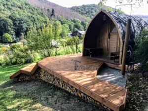 Aussensauna gartensauna iglu pod mit holzofen elektrisch 4