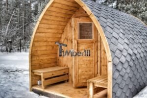 Igloo fasssauna mit glas 6