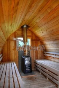 Iglu saunafass mit holzofen timberin 25