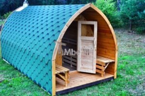 Iglu saunafass mit holzofen timberin 8