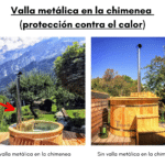 Valla metalica en la chimenea
