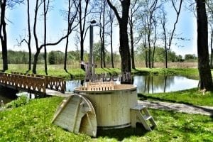 Wooden hot tub basic model made of siberian spruce larch 6