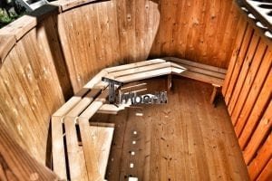 Wooden hot tub thermowood deluxe spa model 11