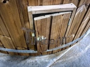 Electricity Heated Fiberglass Hot Tub With Thermowood Decoration 9