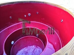 Electricity Heated Fiberglass Hot Tub With Thermowood Decoration (10)