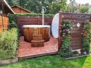 Fiberglass Lined Hot Tub With Integrated Burner Thermo Wood [Wellness Royal] (1)