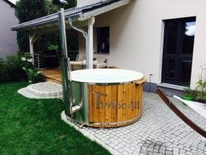 Fiberglass Lined Hot Tub With Integrated Burner Thermo Wood [Wellness Royal] (3)