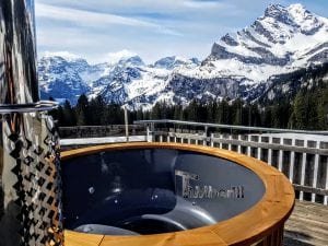 Fiberglass Lined Hot Tub With Integrated Burner Thermo Wood [Wellness Royal] (5)