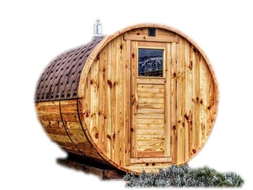 Sauna barril de madera