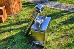 Rectangular stainless steel wood burner 7