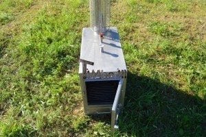 Wood fired hot tub squared heater with glass 9