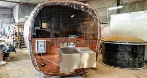 Rectangular Barrel Wooden Outdoor Sauna (3)