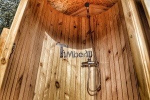 Outdoor shower with roof and door 12
