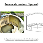 Bancos de madera tipo sol