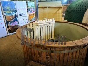 Wood Fired Hot Tub With Polypropylene Lining Vintage Decoration (26)