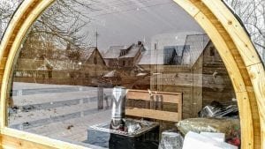 Mobile Outdoor Sauna On Wheels Harvia Wood Burner (11)