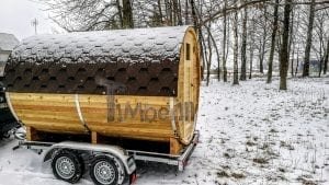 Mobile Outdoor Sauna On Wheels Harvia Wood Burner (2)