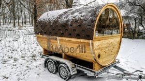 Mobile Outdoor Sauna On Wheels Harvia Wood Burner (6)