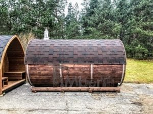 Barrel outdoor sauna 2
