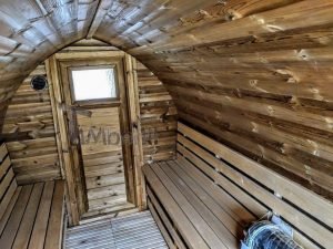 Mobile Outdoor Igloo Sauna On Wheels Harvia Wood Burner (36)
