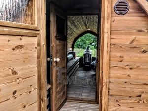 Mobile Outdoor Igloo Sauna On Wheels Harvia Wood Burner (41)