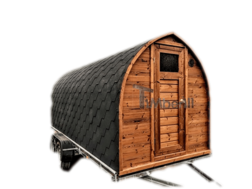 Sauna móvil exterior Iglu pod en el remolque