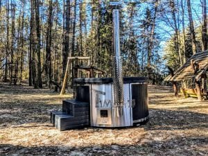 Black Fiberglass Lined Hot Tub With Integrated Burner Wellness Scandinavian (30)
