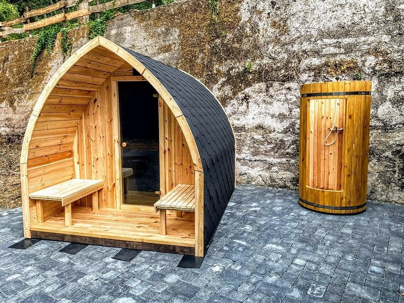 Sauna de jardín exterior