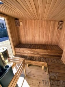 Kültéri modern szauna üveg előlappal (1)