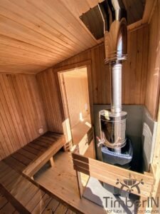 Kültéri modern szauna üveg előlappal (4)