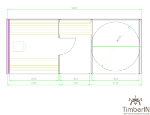 Sauna barril de madera con hidromasaje exterior 2 en 1
