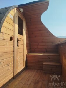 Sauna de madera exterior Iglu con jacuzzi 2 en 1 44 Timberin nordic pod duo (12)