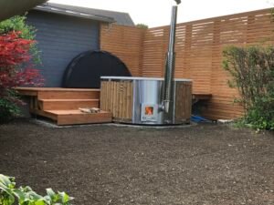 Estufa de leña integrada para bañera de hidromasaje – 30 kW en acero inoxidable 316