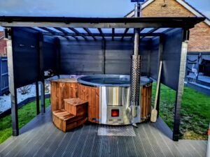 Estufa de leña integrada para bañera de hidromasaje – 30 kW en acero inoxidable 316