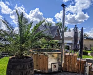 Estufa de leña integrada para bañera de hidromasaje – 30 kW en acero inoxidable 316