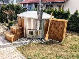 Estufa de leña integrada para bañera de hidromasaje – 30 kW en acero inoxidable 316